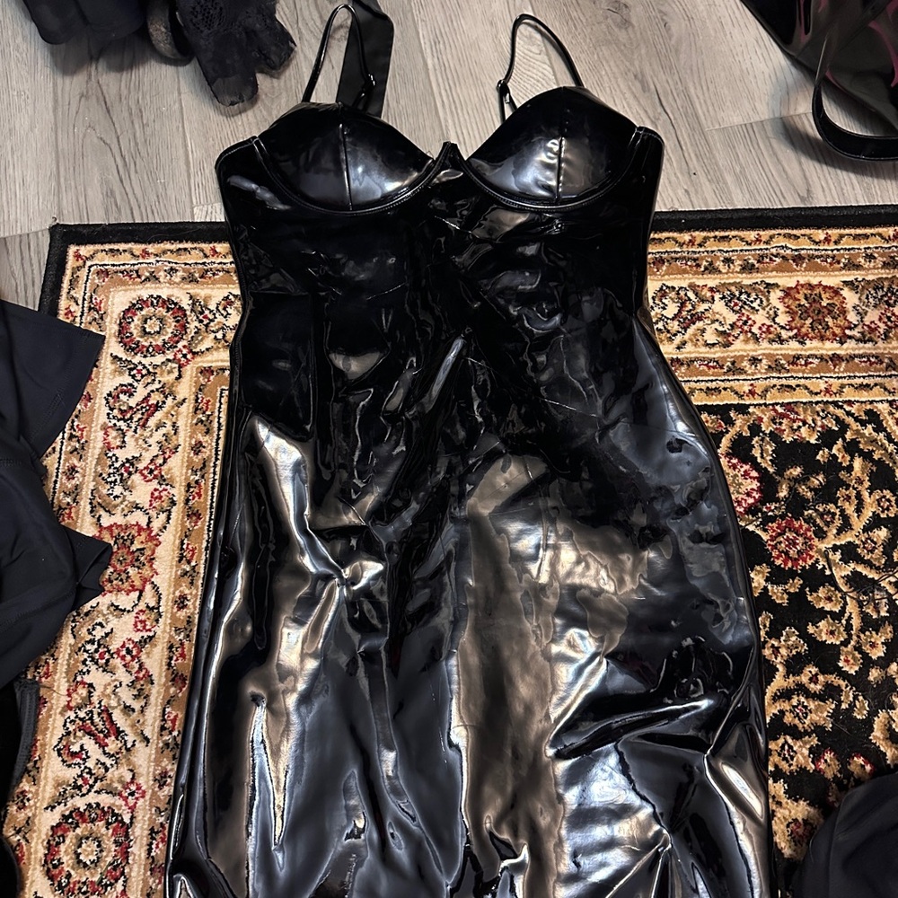 Black Vinyl Dress